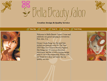 Tablet Screenshot of bellabeautysalon.com